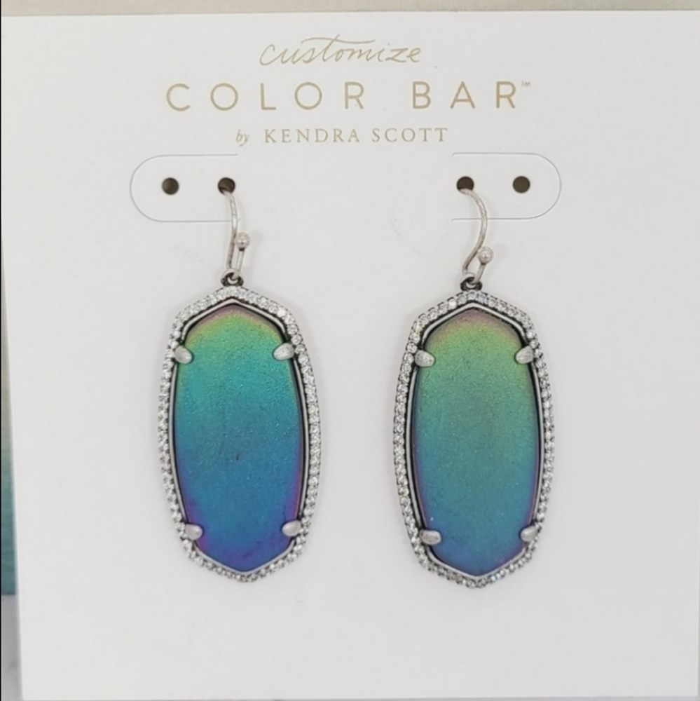 Kendra Scott Elle Luxe Earrings Matte Galaxy